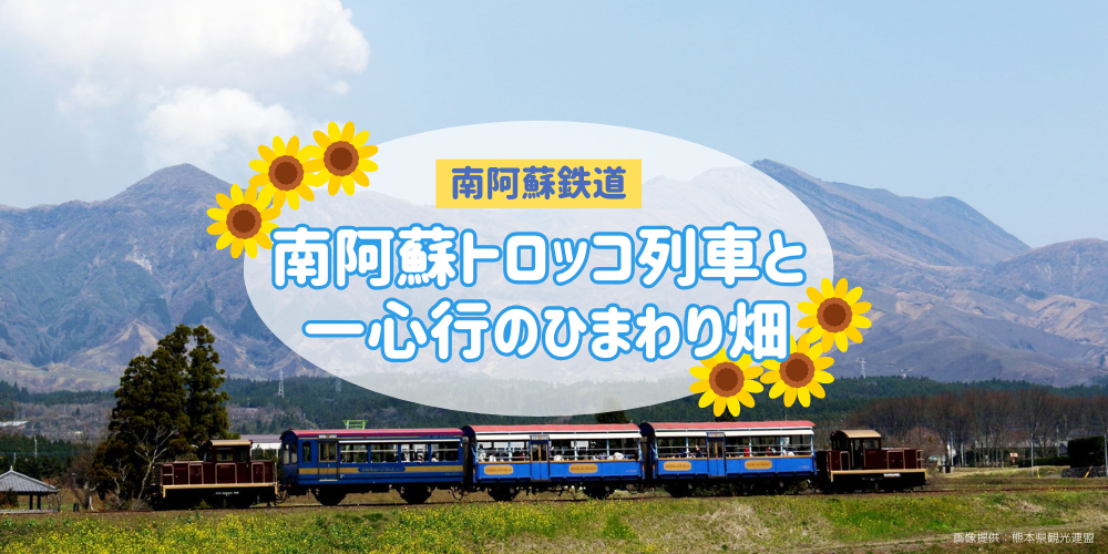 南阿蘇トロッコ列車と一心行のひまわり畑
